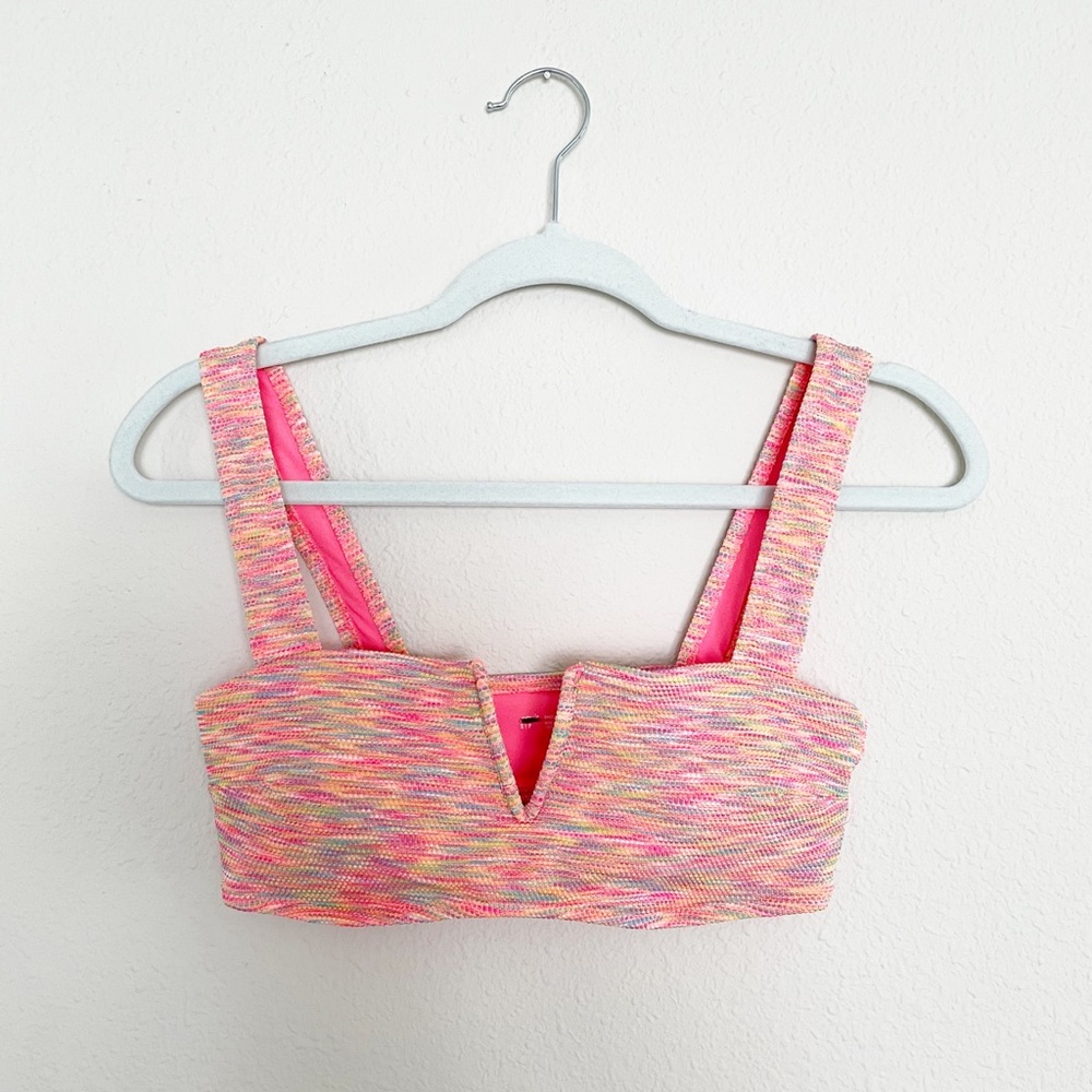 Aerie multi color bandeau swim top small